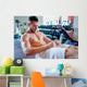 Muscular Man Training Gym Wall Decal