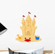 Sand castle cartoon Wall Decal