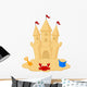Sand castle cartoon Wall Decal