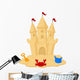 Sand castle cartoon Wall Decal