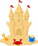 Sand castle cartoon Wall Decal