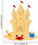 Sand castle cartoon Wall Decal