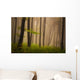 Foggy mystic forest during fall Wall Mural