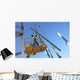 Steel Worker on cherry picker Wall Mural