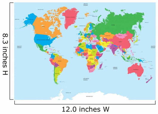 Political Map World Vector – Wallmonkeys
