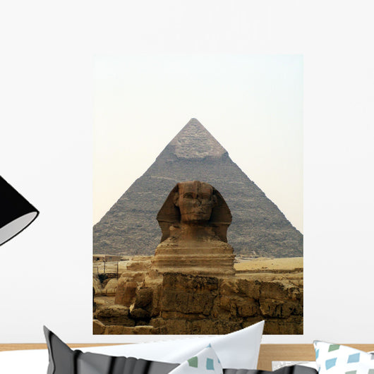 ancient egypt pyramid and sphinx Wall Mural