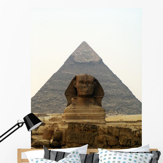 ancient egypt pyramid and sphinx Wall Mural