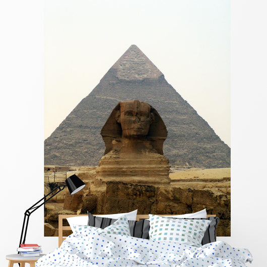 ancient egypt pyramid and sphinx Wall Mural