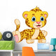 Cute Baby Cheetah Cartoon Wall Decal