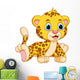 Cute Baby Cheetah Cartoon Wall Decal