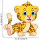 Cute Baby Cheetah Cartoon Wall Decal