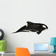 Illustration Orca White Wall Mural