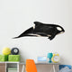 Illustration Orca White Wall Mural
