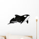 Illustration Orca White Wall Mural