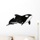 Illustration Orca White Wall Mural