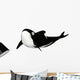 Illustration Orca White Wall Mural