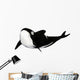 Illustration Orca White Wall Mural
