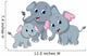 Cute elephant family cartoon Wall Decal