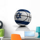 Basketball Ball Flag of Israel Wall Decal