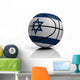 Basketball Ball Flag of Israel Wall Decal