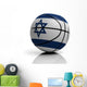 Basketball Ball Flag of Israel Wall Decal