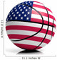 Basketball Ball Flag Usa