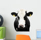 Funny Cow Isolated on a White Background Wall Decal