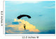 unidentified skydiver, parachutist on blue sky Wall Mural