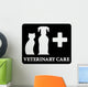 Black Veterinary Care Icon Wall Decal