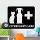 Black Veterinary Care Icon Wall Decal