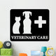 Black Veterinary Care Icon Wall Decal