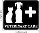 Black Veterinary Care Icon Wall Decal