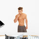 Man No Shirt with Whistle Twist Body Blow Wall Decal