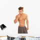 Man No Shirt with Whistle Twist Body Blow Wall Decal
