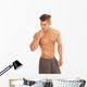 Man No Shirt with Whistle Twist Body Blow Wall Decal
