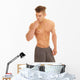 Man No Shirt with Whistle Twist Body Blow Wall Decal