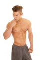 Man No Shirt with Whistle Twist Body Blow Wall Decal