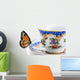 Butterfly on a Tea Cup Wall Decal