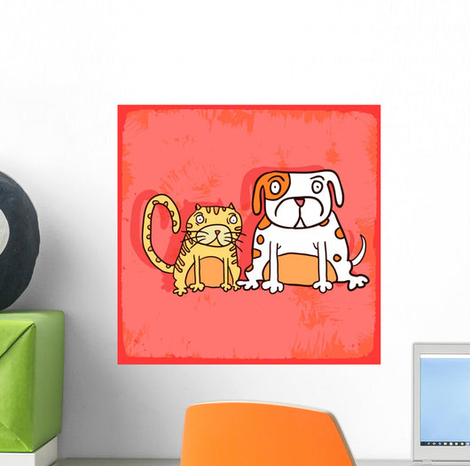 Cartoon Dog and Cat