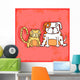 Cartoon Dog and Cat