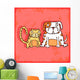 Cartoon Dog and Cat