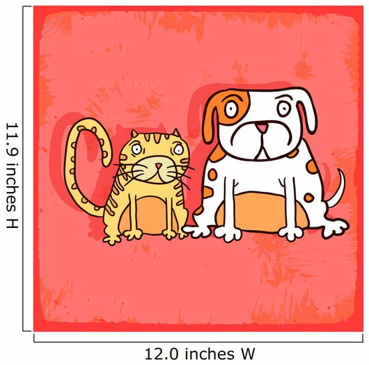 Cartoon Dog and Cat