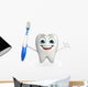 Teeth character with tooth brush Wall Decal