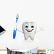 Teeth character with tooth brush Wall Decal