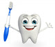 Teeth character with tooth brush Wall Decal