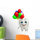 Teeth character with Balloon Wall Decal