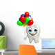 Teeth character with Balloon Wall Decal