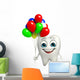 Teeth character with Balloon Wall Decal