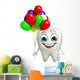 Teeth character with Balloon Wall Decal