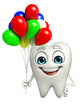 Teeth character with Balloon Wall Decal